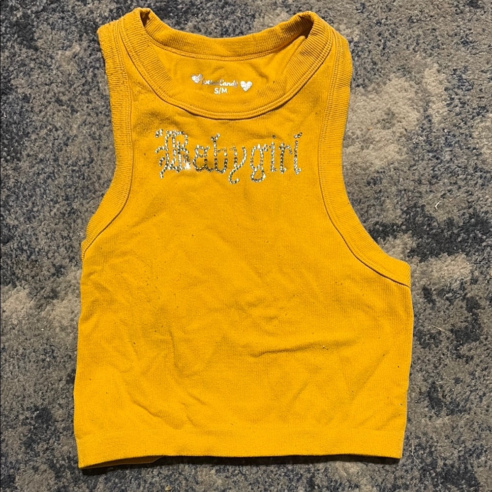 Yellow Babygirl Tank Top